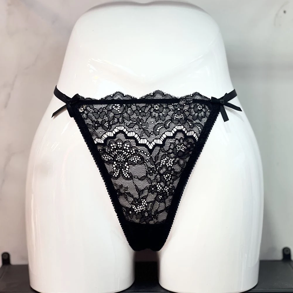 إمرأة جديد مثير الدانتيل ثونغ انظر من خلال جوفاء الملابس الداخلية رقيقة على شكل قلب سلسلة معدنية T السراويل تنفس ملخصات سريعة الجافة سراويل #2