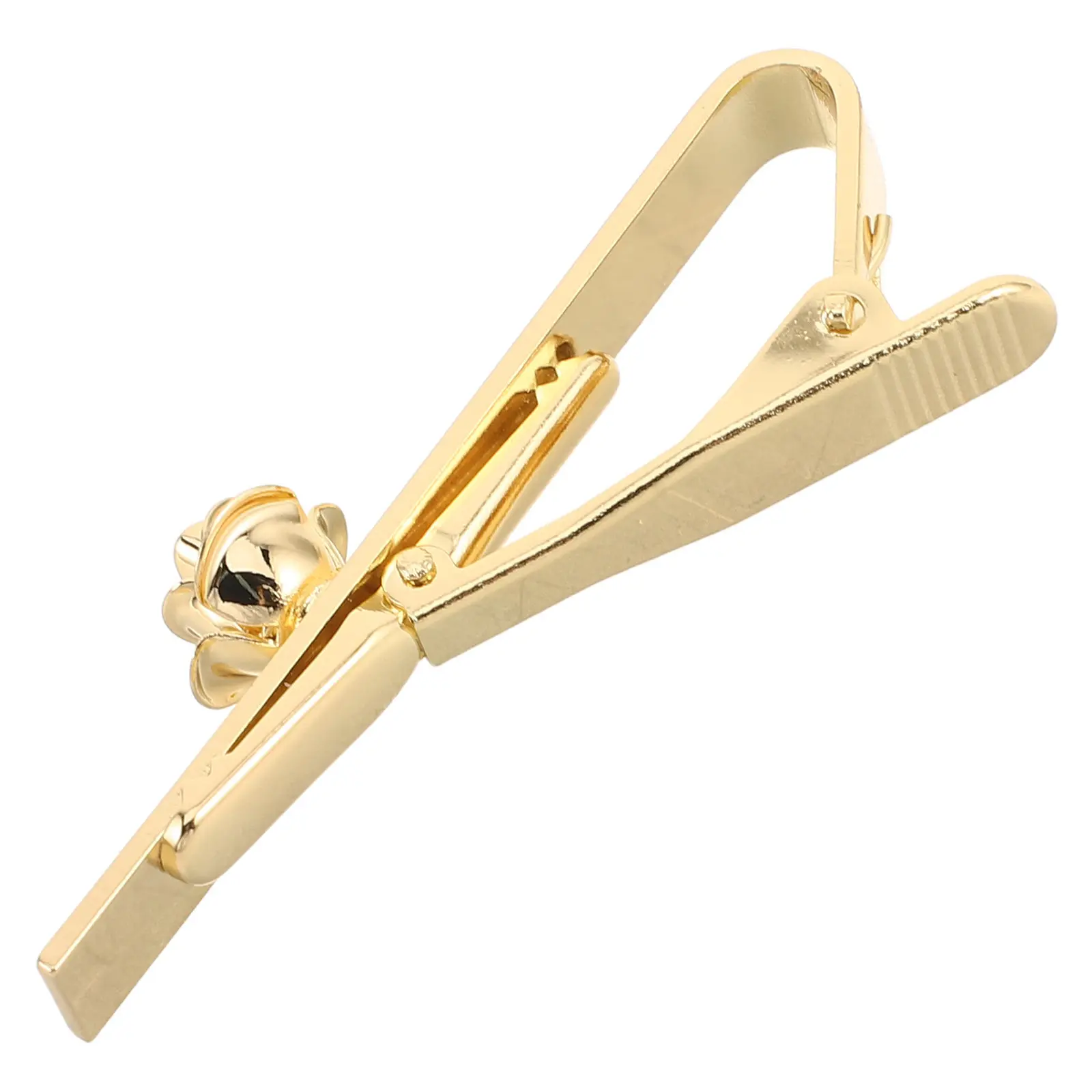 Metal Rose Tie Clip Rose Golden Floral Collar Bar Necktie Clasp Mens Dress Shirt Business Wedding Groom Gift Accessory