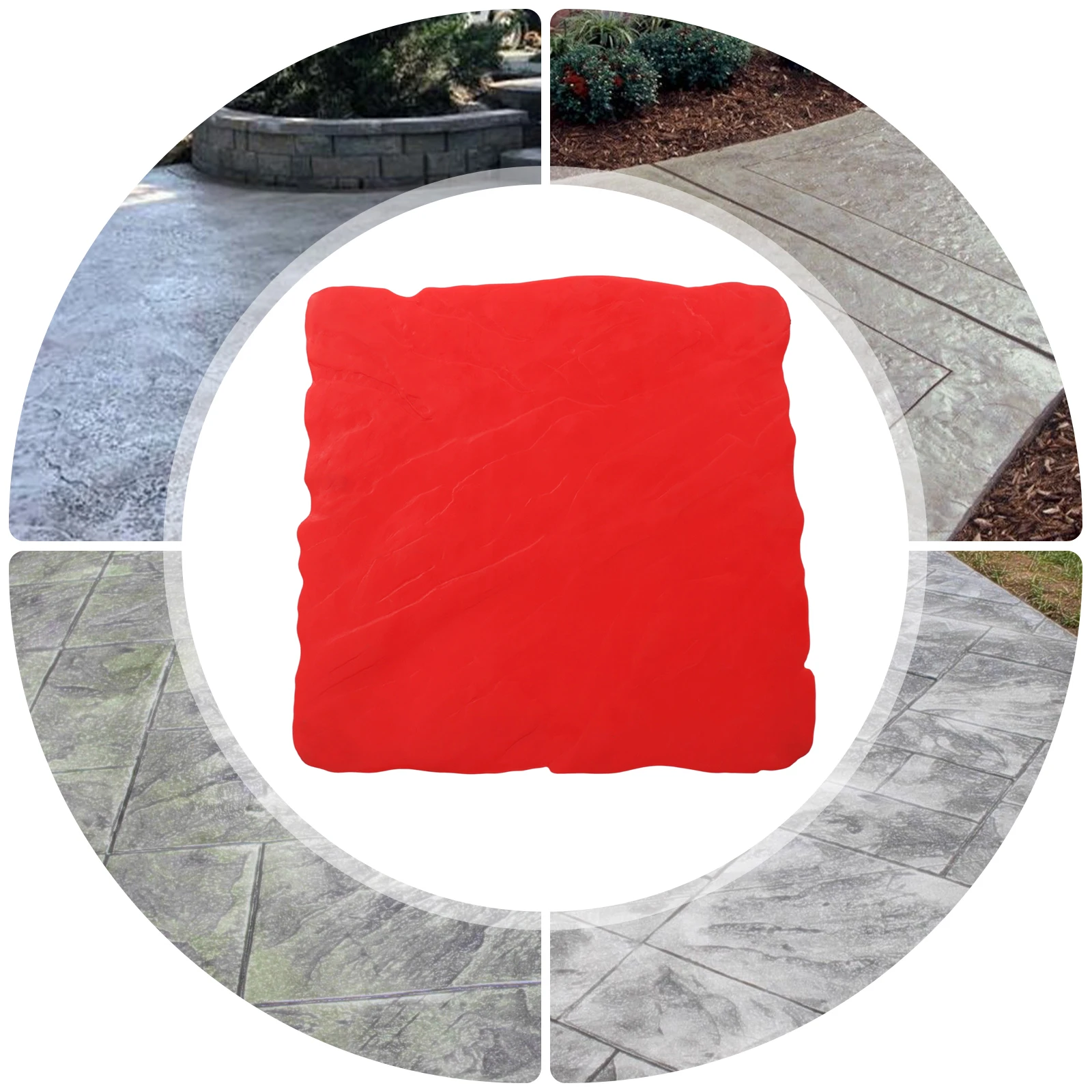 

50x50cm Concrete Stamp Mat Concrete Stamp Molds Polyurethane Stone Pattern for Anti-Slip Flooring