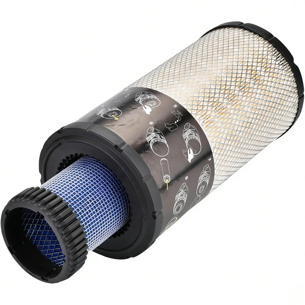 Air Filter Kit 7386224 7386225 For Bobcat Skid Steer Loader S62 S64 S66 S76 & Bobcat Compact Track Loader T62 T64 T66 T76
