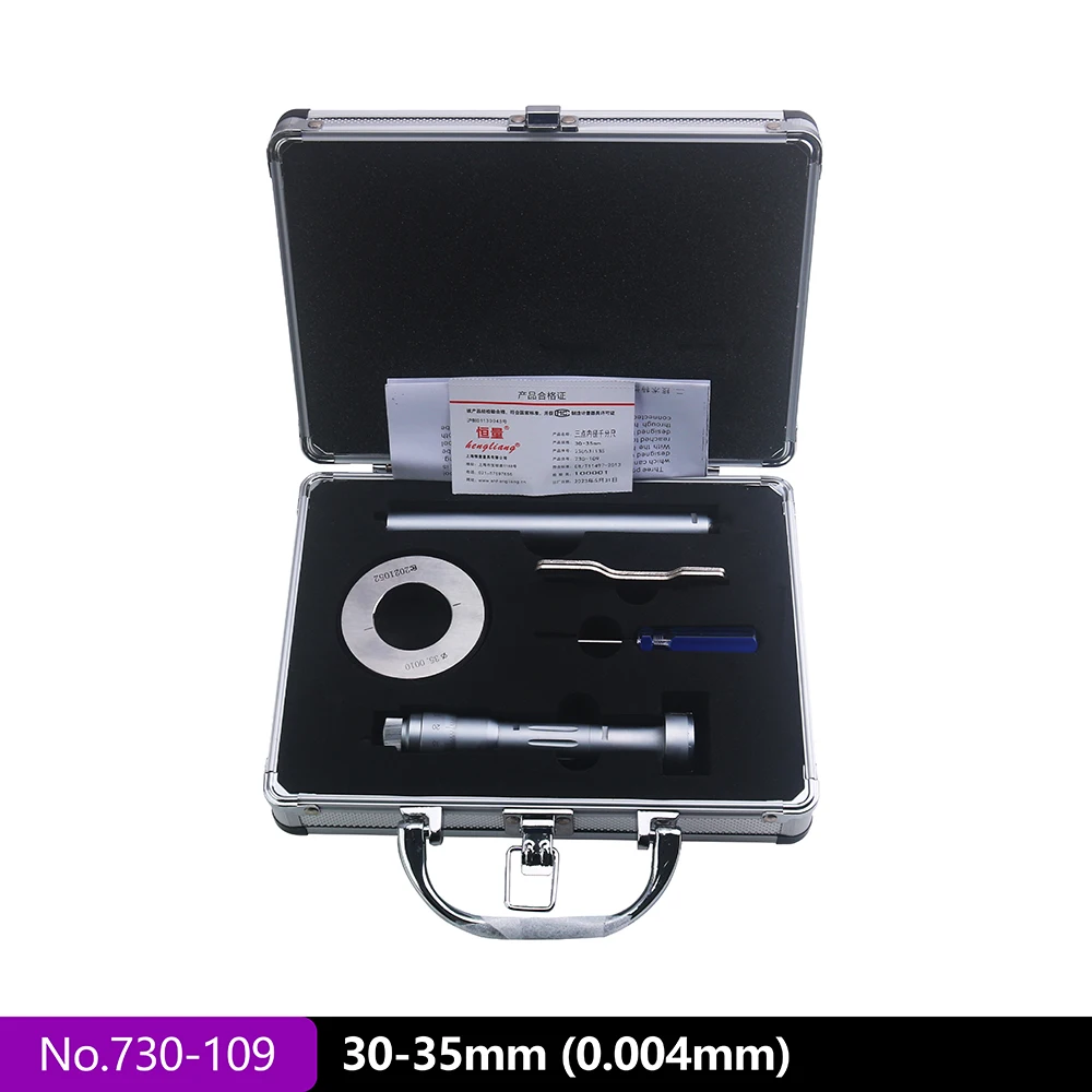 6-50Mm Drieklauw Binnendiameter Micrometer Driepunts Interne Meting Binnendiameter Micrometer Opening Hoge Precisie