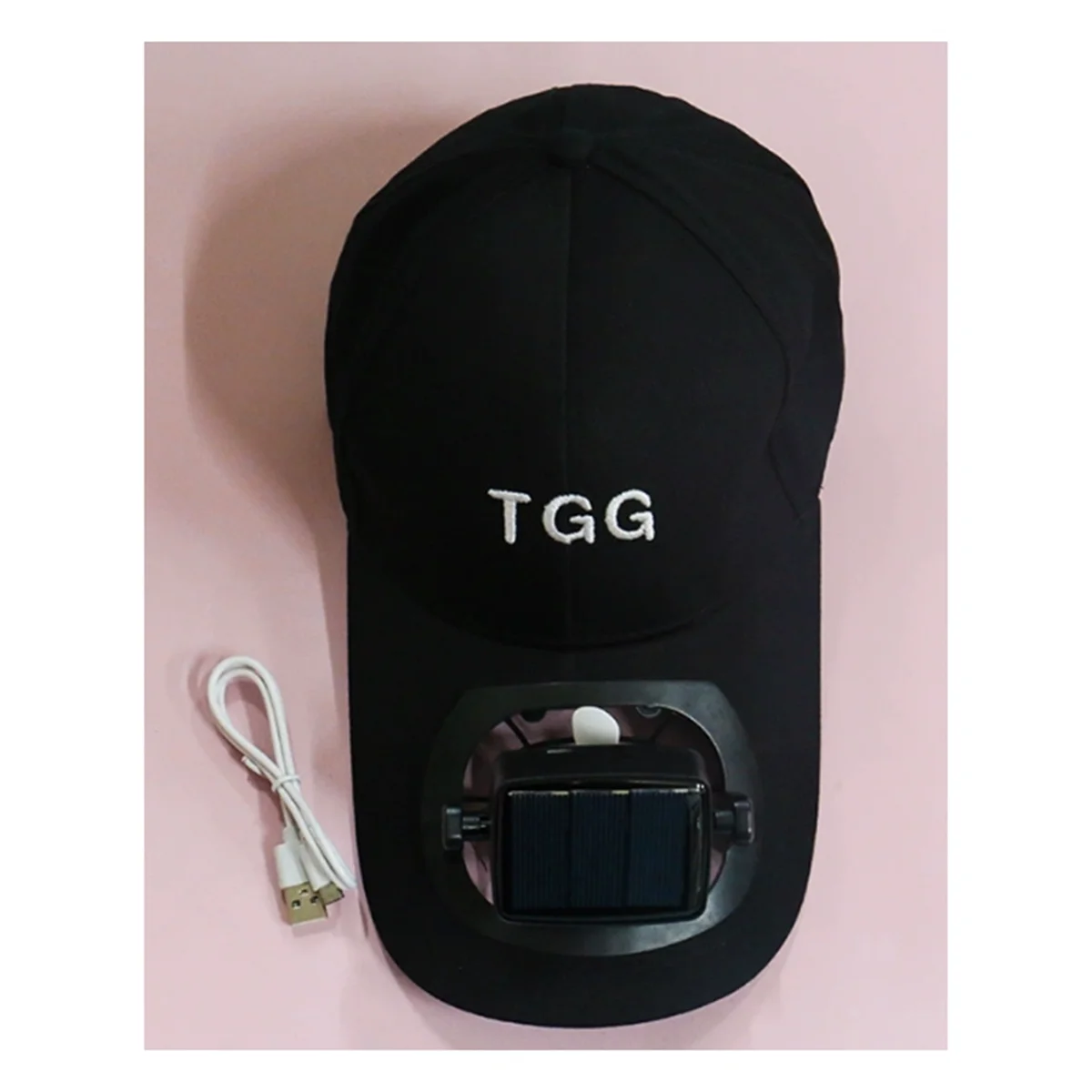 ABAB Excellent Summer Fan Hat Strong Wind Decorative Men Fan Cap Five Soft Blade Camping Fan Sun Hat