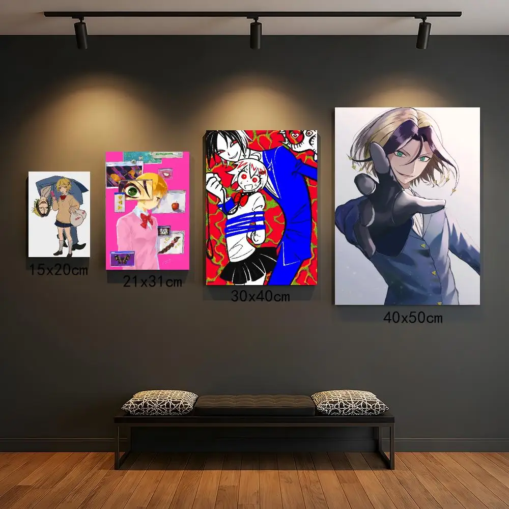 anime N-Neuro Supernatural Detective-E Poster Self Adhesive Wall Decor for Modern Home Cafe Office and Bar