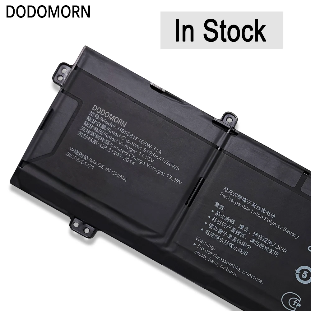 High Quality HB5881P1EEW-31A Battery For Huawei MateBook 14s or Honor MagicBook V14 X14 Pro HGE-W56 FRI-F56