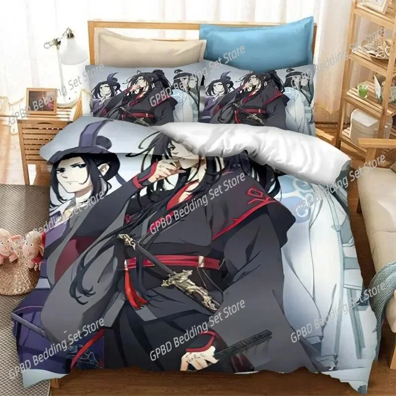 

Grandmaster of Demonic Cultivation Mo Dao Zu Shi 3D NEW Duvet Cover Pillowcase Bedding Set Adult Boy Bedroom Single Double Large