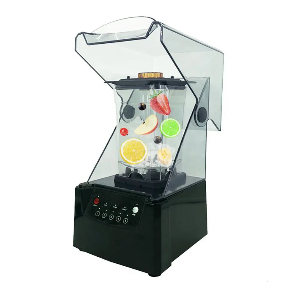 Commercial Smoothie Blender Juicer with Cover Mikser Blender Silent Smoothie Ice Cushed Machine Juicer