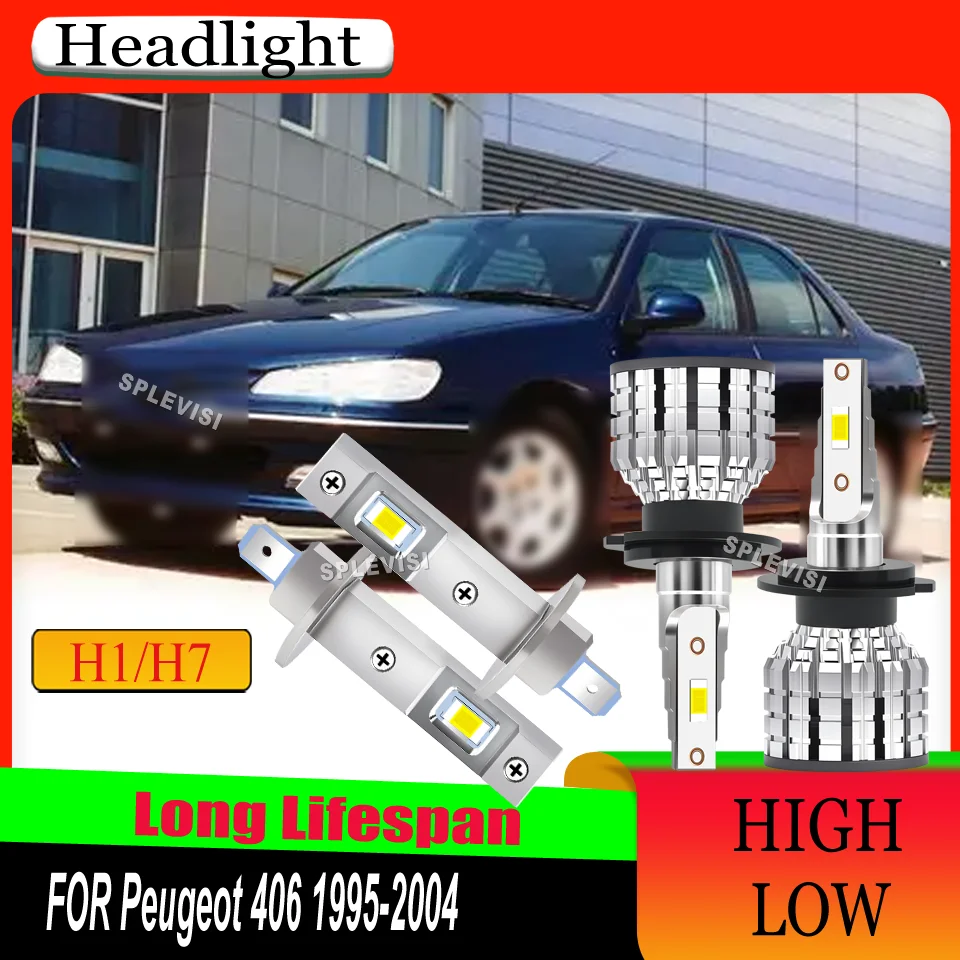 

12V Car Light LED Headlight Bulbs Simple Install 6000K White For Peugeot 406 1995 1996 1997 1998 1999 2000 2001 2002 2003 2004