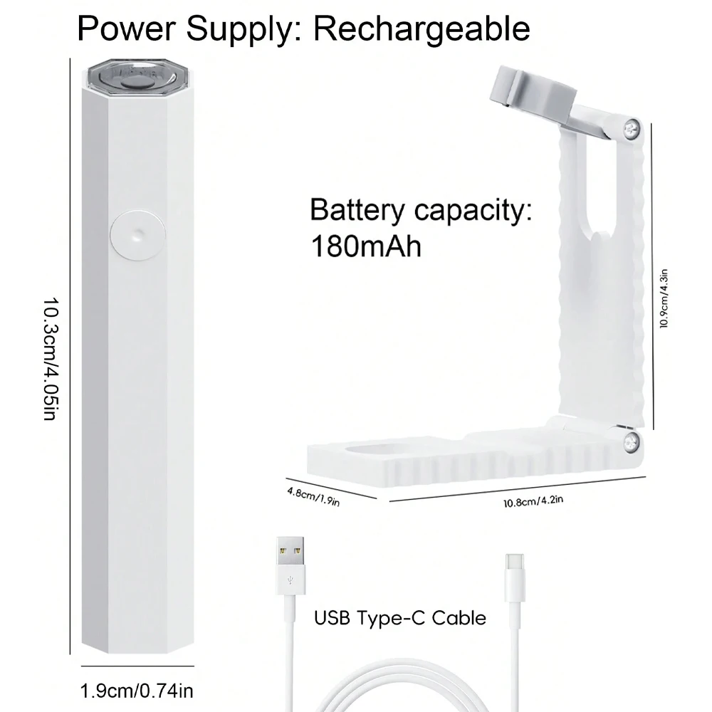 YIKOOLIN يده مسمار مجفف مجموعة مصابيح الأشعة فوق البنفسجية/LED سريعة الجافة هلام البولندية علاج أداة USB قابلة للشحن مسمار الفن مصباح لجميع هلام Polishe