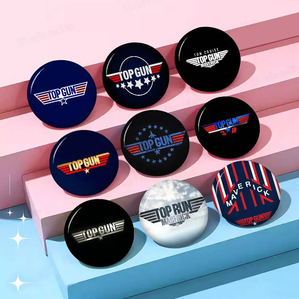Tom Cruise Maverick Film Top Gun New  Brooches Soft Button Pin Funny Silly Gnarpy on A Skateboard Meme Badge Gamer