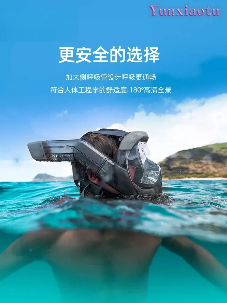 Snorkeling Mask, Diving Goggles, Adult Anti-fog Underwater Full-cover, Dry Snorkel, Professional Swimming Equipment
