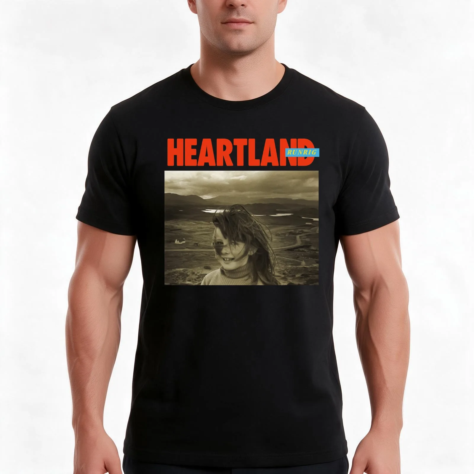 Heartland runrig T-Shirt Summer Casual Cotton Tee Oversized Streetwear Tops Vintage Graphic Print Loose Fit Short Sleeve