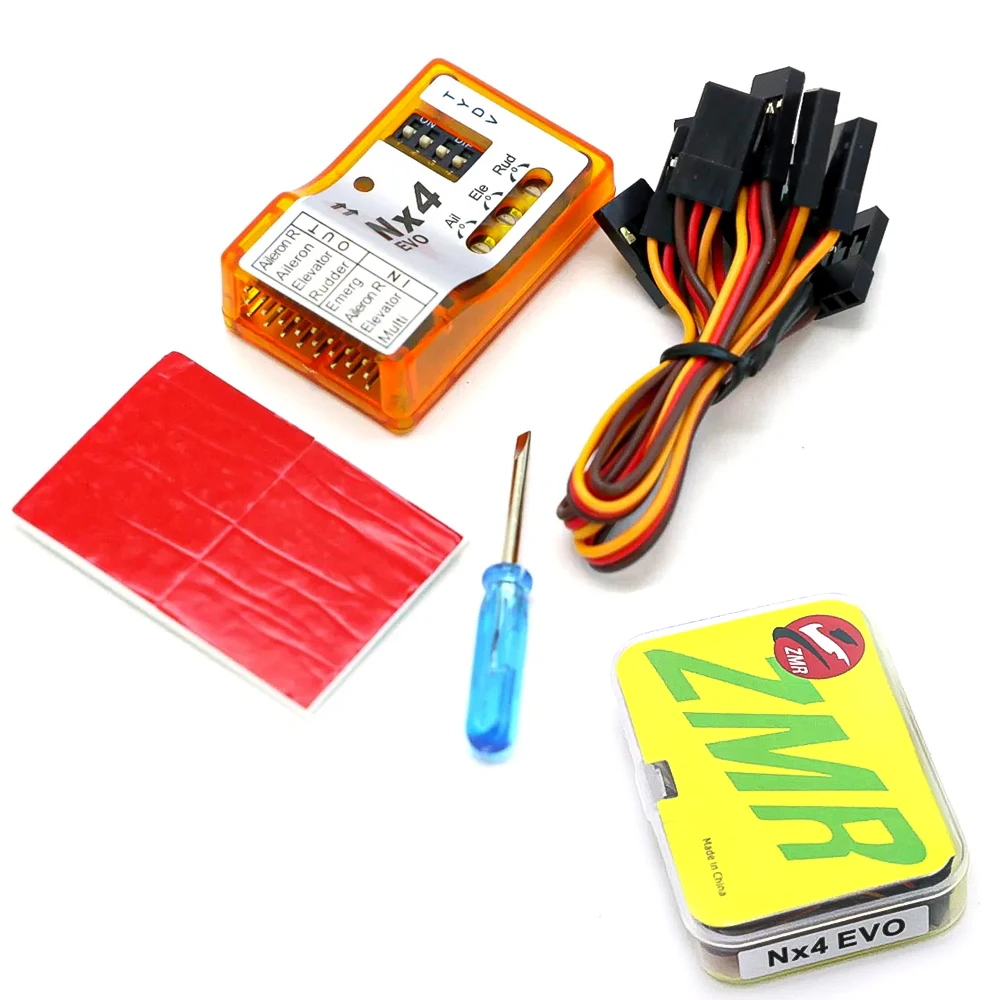

ZMR NX4 PRO EVO Flight Controller 3D Flight Gyroscope Balance For Fixed-wing Aircraft Support Rate/Hold/Gyro Off Mode