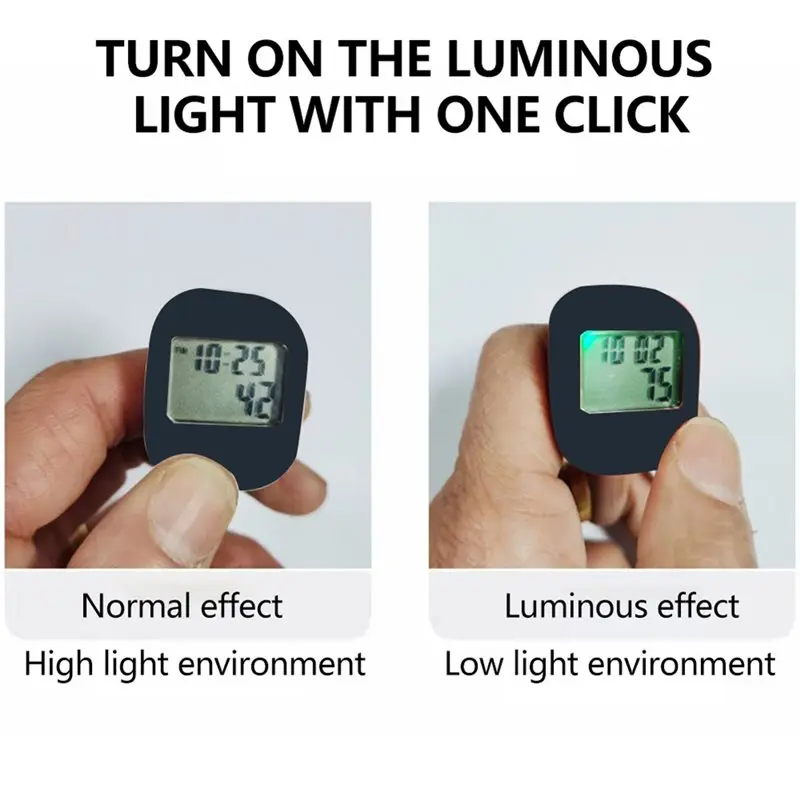 Neue Tech LCD Digital Zähler Intelligente Elektronische Muslime Tasbeeh Finger Zähler Für Gebet Zeit Erinnerung Wasserdicht