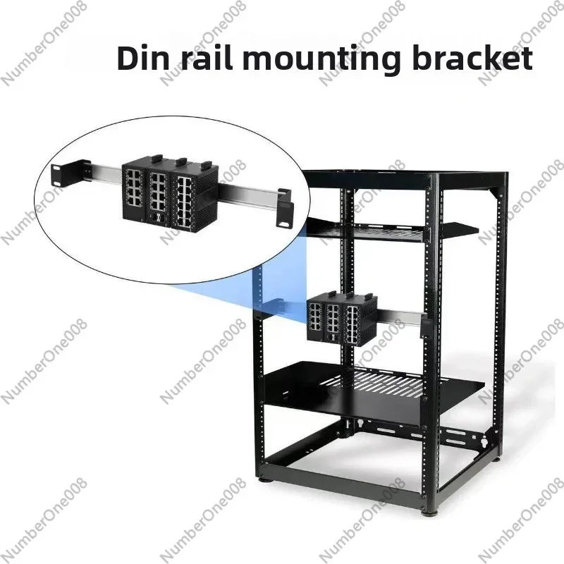 Industrial-grade Adjustable Rail Rack Mount Bracket for Network Cabinets - Ideal for Switches, Transceivers, and Power Supplies - view 5