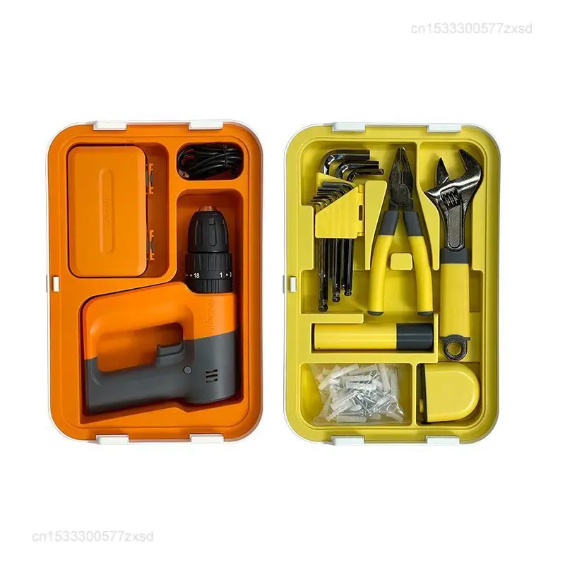 Xiaomi FINDER Box Layered Toolbox Set Household Multifunctional Maintenance Tools Combination Electric Drill Pliers Knife Hammer