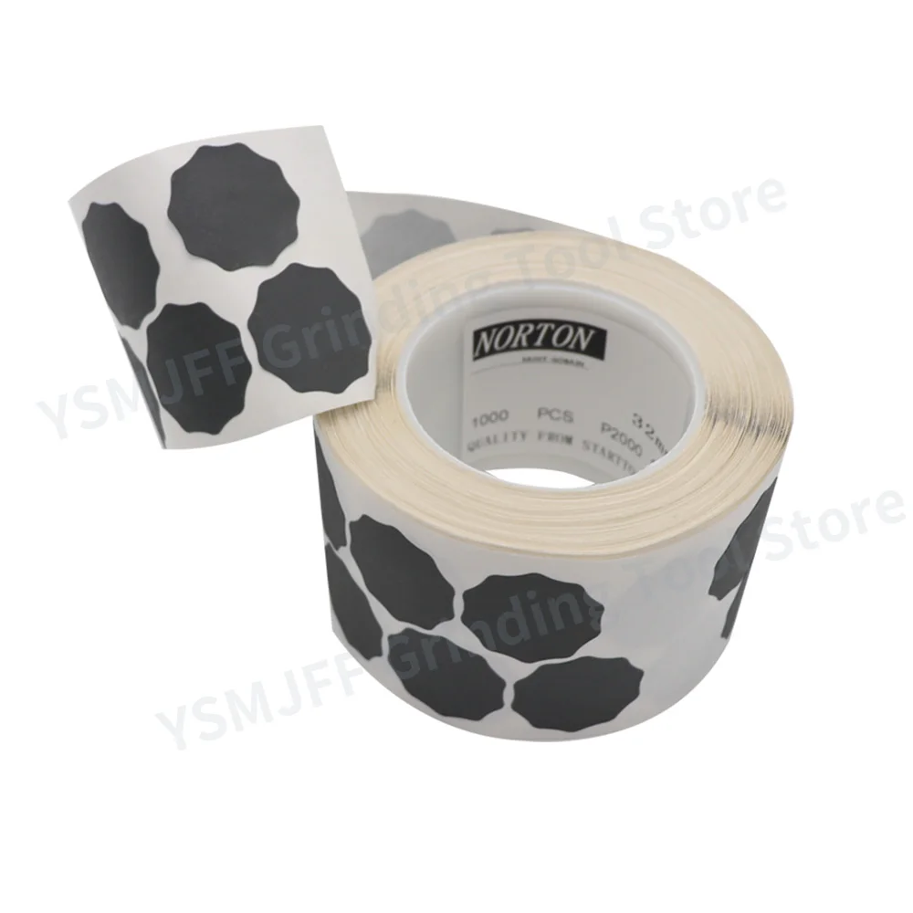 1-3/8 Inch Trizact Finesse-It Film Disc Roll,32mm Silicon Carbide Disc Roll 2000 Grit Scalloped,1000 Discs Per Roll