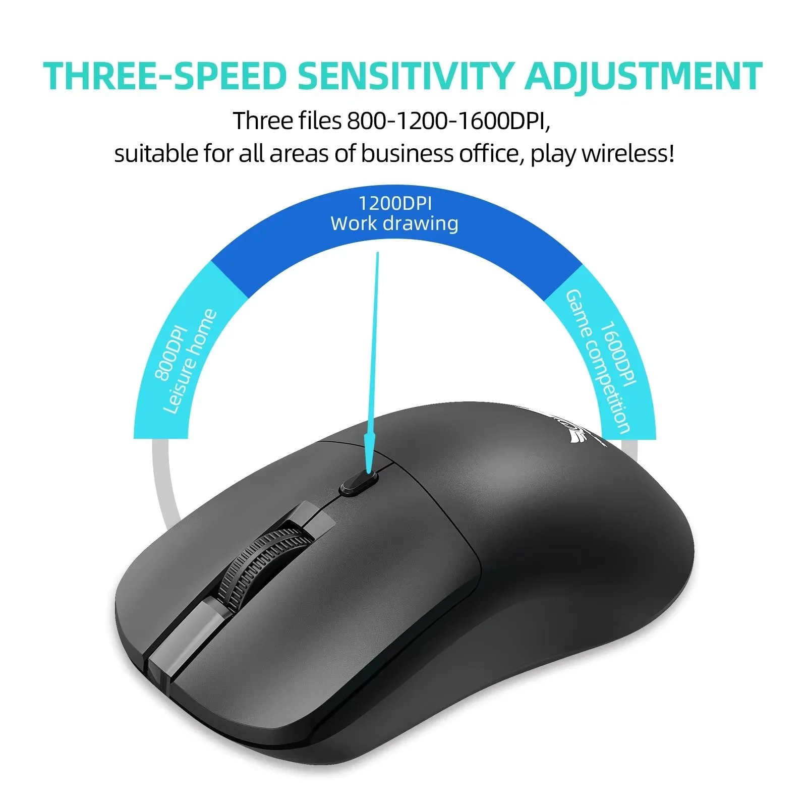 KEBIDUMEI Wireless 2.4G Mouse Ergonomic 800-1200-1600 DPI Mouse Rechargeable Office Mice Gaming Mouse for PC Laptop Macbook