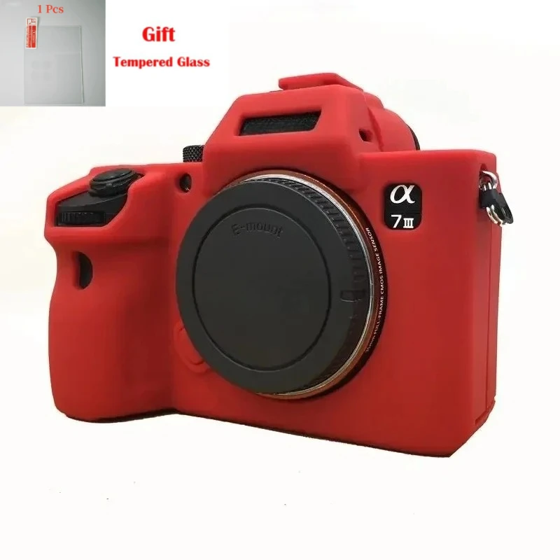 

Micro Single Digital Camera Silicone Case For Sony A7R III Silicone Protective Sleeve + free tempered film