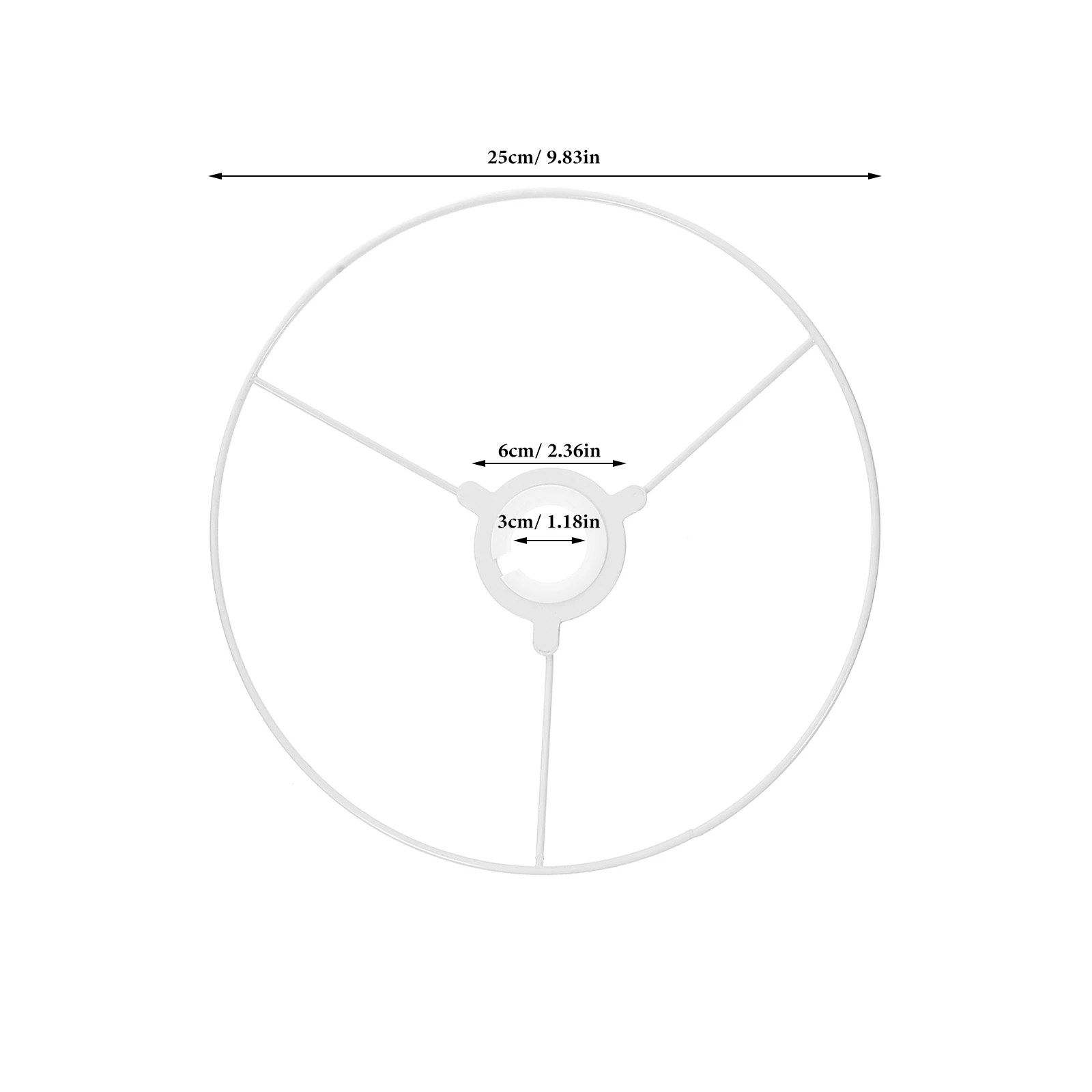 25cm Metal Lampshade Frame DIY Ring Shade Holder for Chandelier Retro Light Cover Lamp Shade Ring Set Wire Lamp Cover Support