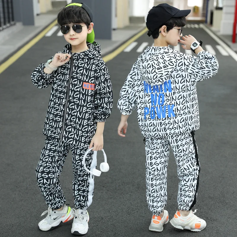 

Boys Suit Coat+Pants Cotton 2Pcs/Sets 2022 New Arrive Spring Autumn Sports Sets School Home Children Clothing