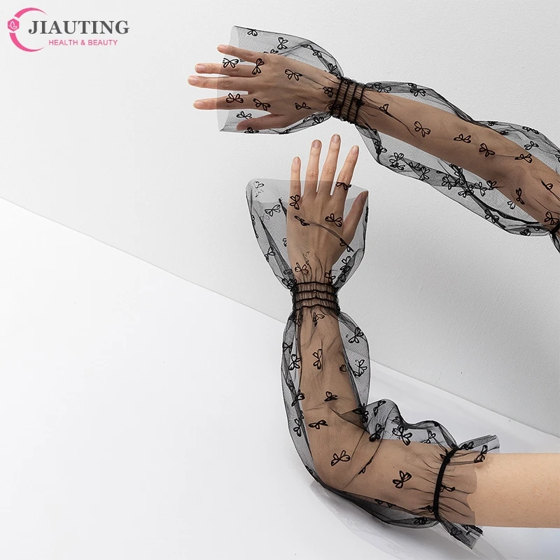 For Photo Backgrounds Nail Photography Elastic Spot Glove Nail Tips Display Thin Sleeve Tulle Items Manicure Decoration Material - Image 5