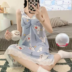 Hot Selling Big Eared Dog Summer Pajamas With Ice Silk Single-sided Cartoon Pajamas