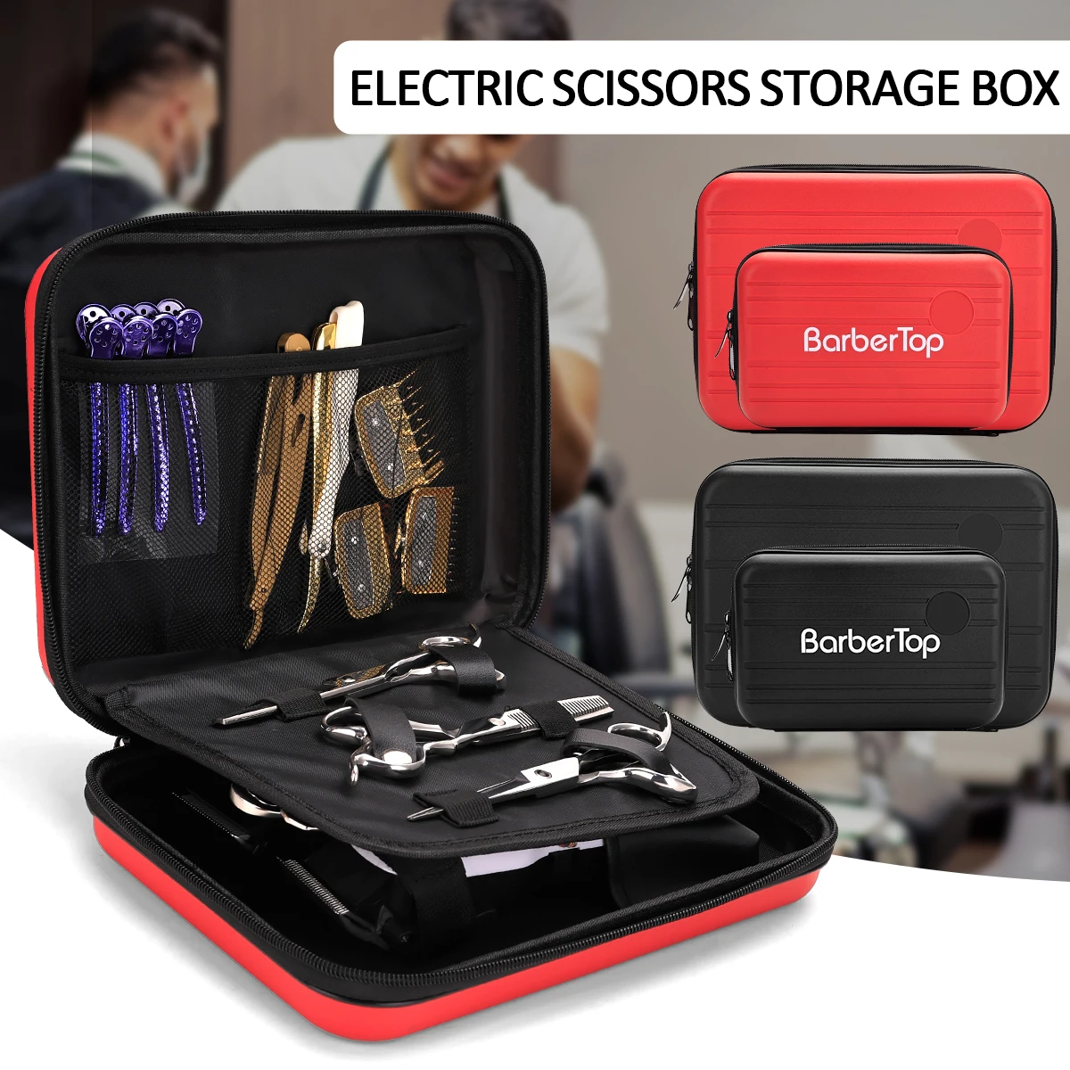 Barber Bag Hairdressing Scissor Case & Comb Storage, Travel Makeup Organizer Pouch, Portable Salon Suitcase Tool Supplies