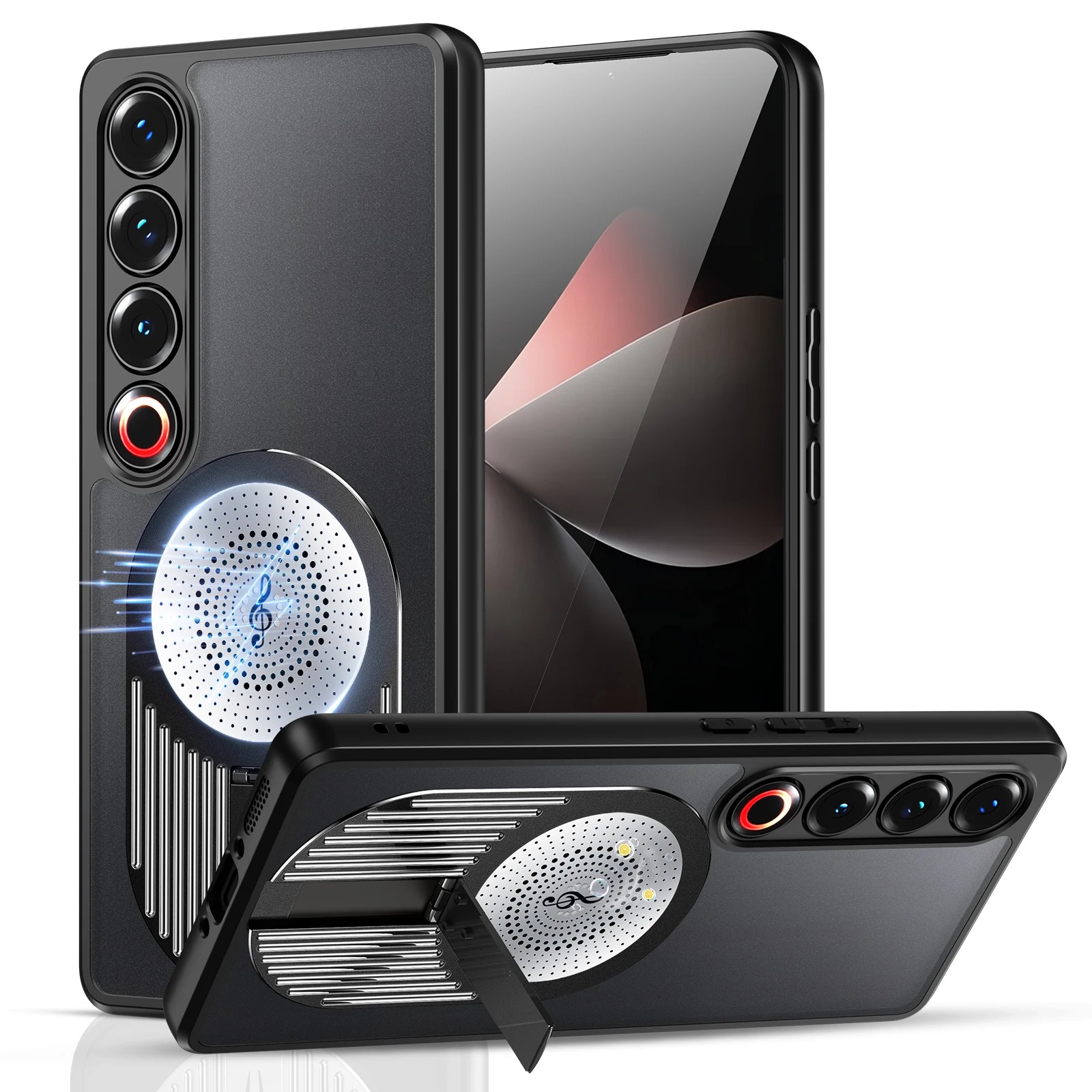 Matte heat dissipation bracket back case For Meizu 21 Pro Support wireless charging Fall prevention Phone Case For Meizu 20 Pro