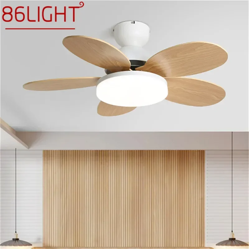 

86LIGHT Modern Fan Light LED Luxury Living Room Restaurant Bedroom Children's Room Ceiling Fan Light Remote Electric Fan Light