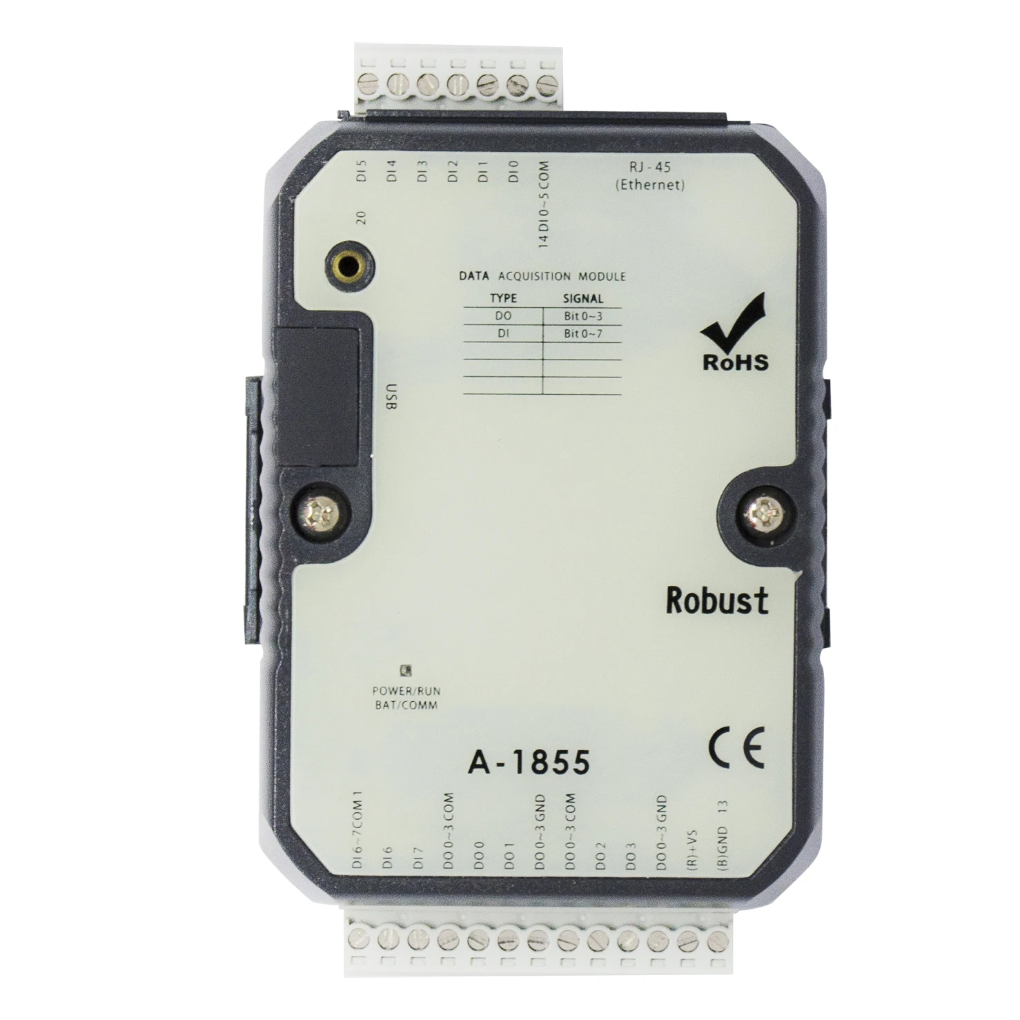 Moduł zdalnego sterowania Ethernet z Modbus TCP/IP 8DI 4DO (A-1855)