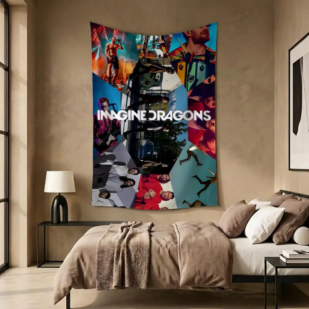Band Music Rock Imagine Dragons Tapestry Daily Soft Rectangular Wall Hanging Decor for Living Home Room