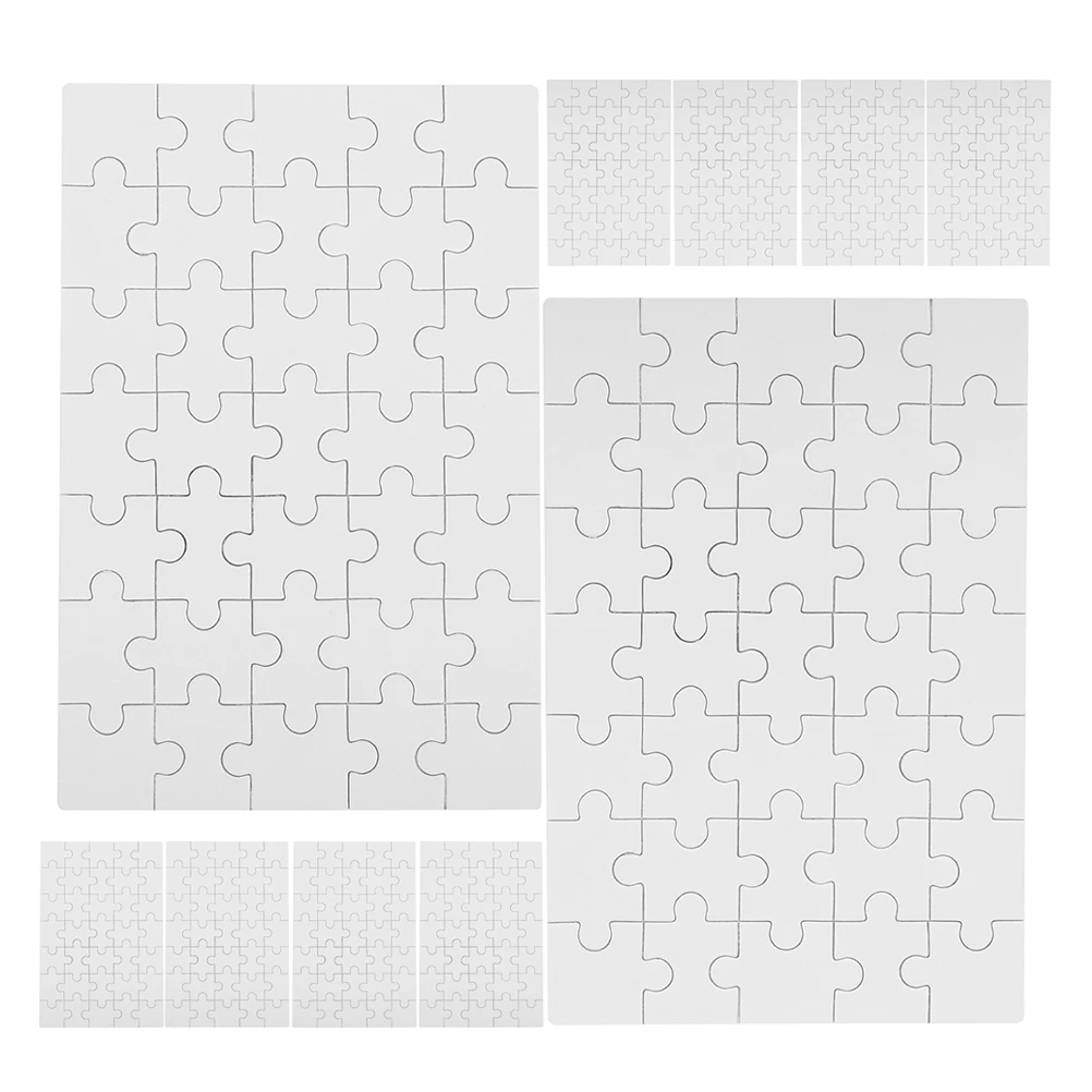 

12 шт., пустые кусочки головоломки, белые сублимационные заготовки для рукоделия, детские семейные школьные образовательные мероприятия