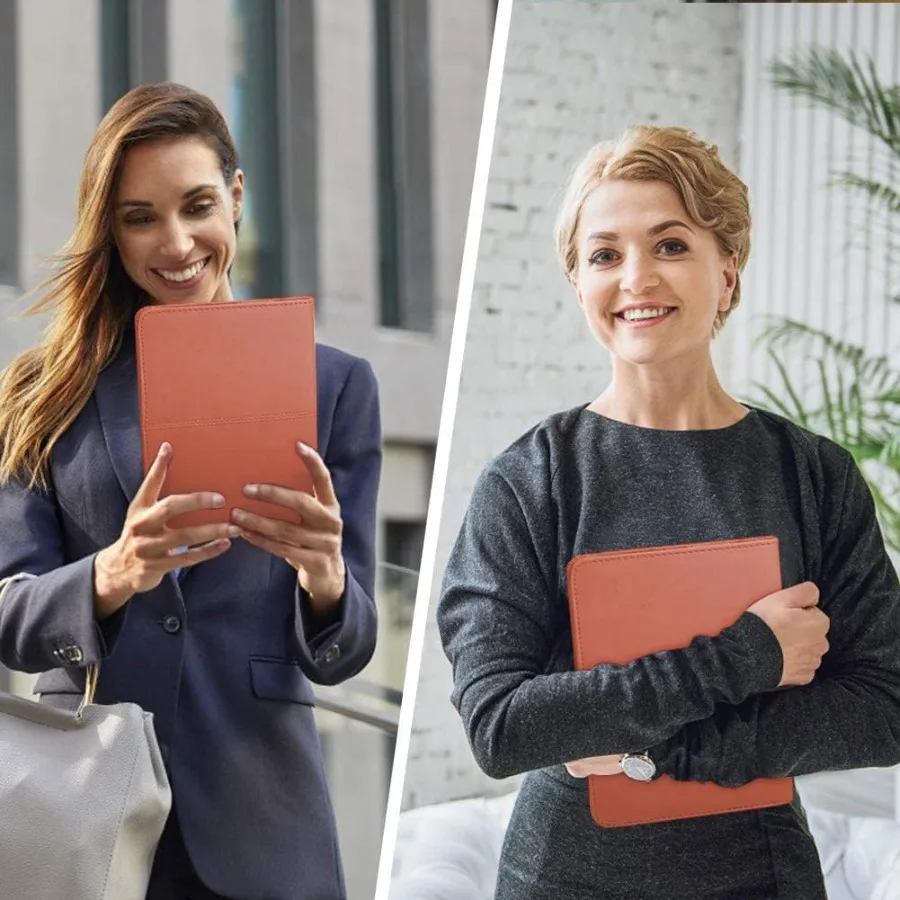 منظم محفظة صغيرة مقاس A5 محفظة أعمال بسحاب جونيور بادفوليو مجلد مجلد للنساء والرجال 5 × 8 لوحة كتابة Ilud