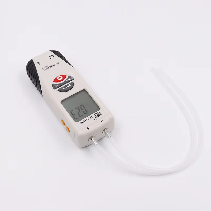 Hit HT1890 LCD Large Screen Digital Differential Pressure Gauge Cleanroom Industrial Supplies Dual Port Pressure Difference