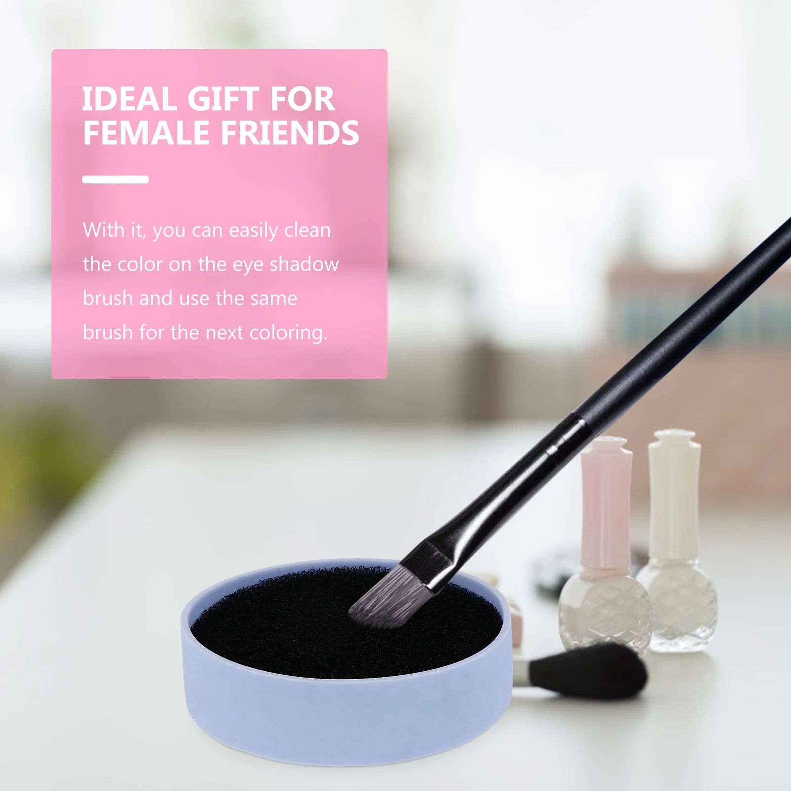 3 قطع من فرشاة توزيع ظلال العيون، منظف المكياج، بساط تنظيف، مجموعة فرش التنظيف