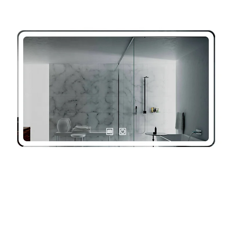 Electronic Demist Smart Miroir Smart Led Bathroom Mirror Square Frameless Mirrors