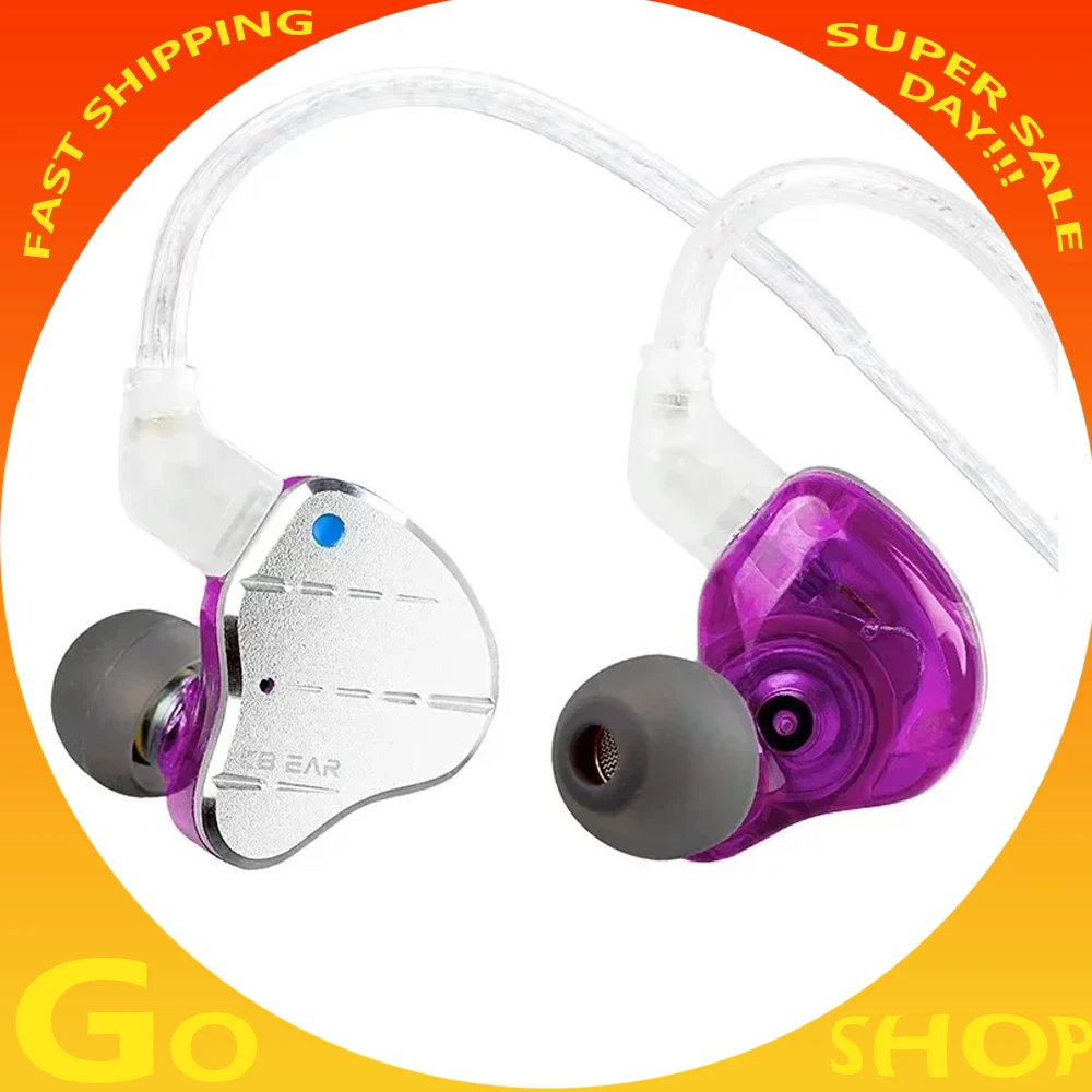 

KBEAR KS10 1DD+4BA Metal Earphone HIFI in Ear Earbud Sport Game Music Monitor Sound Noise Reduction Headset Personality
