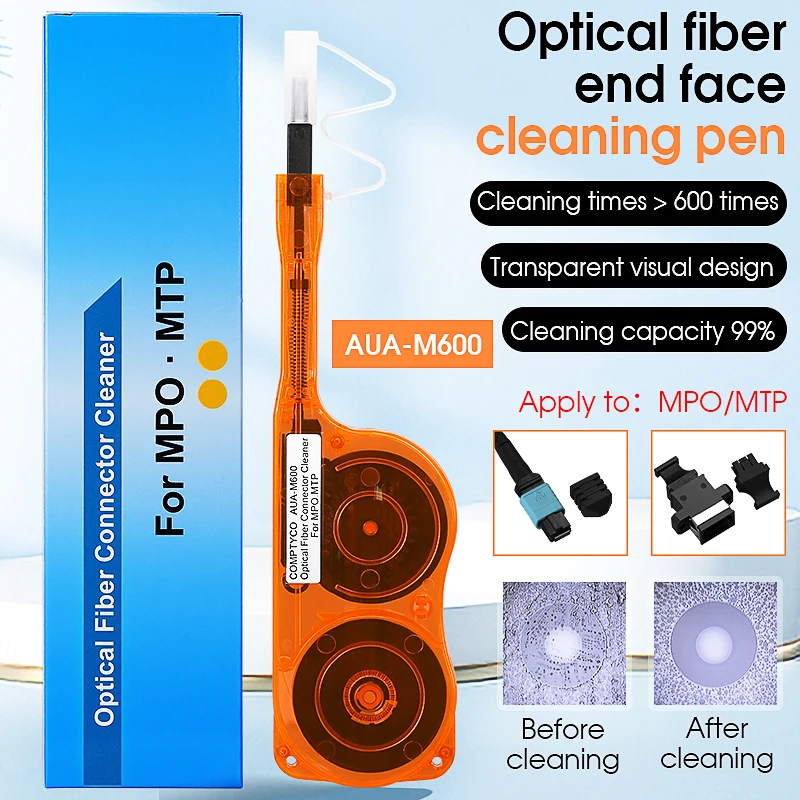 

AUA-M600 MPO MTP Cleaning Pen Cleaner for Fiber Optic Adapter Cleaner 600+ Cleanings Orange Free Shipping