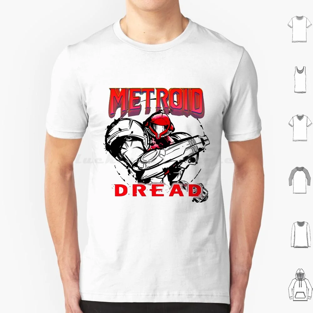 Metroid Dread Graphic Retro Samus T Shirt Big Size 100% Cotton Metroid Dread Metroid Samus Dread Samus Aran Super Metroid