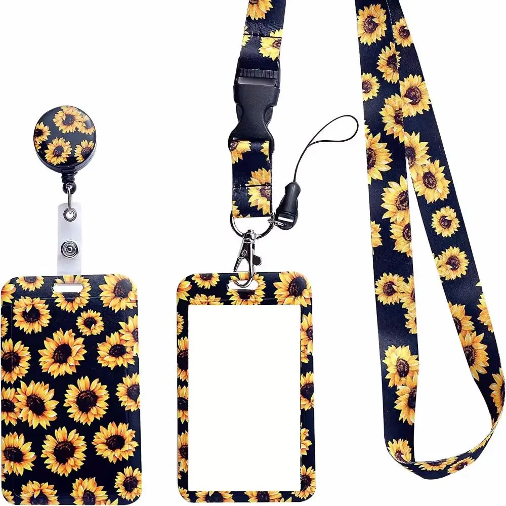 Werknemer Identiteitstag Lanyards Kaarthouder Badge Case Met Intrekbare Haspel Id Protector Bage Clips