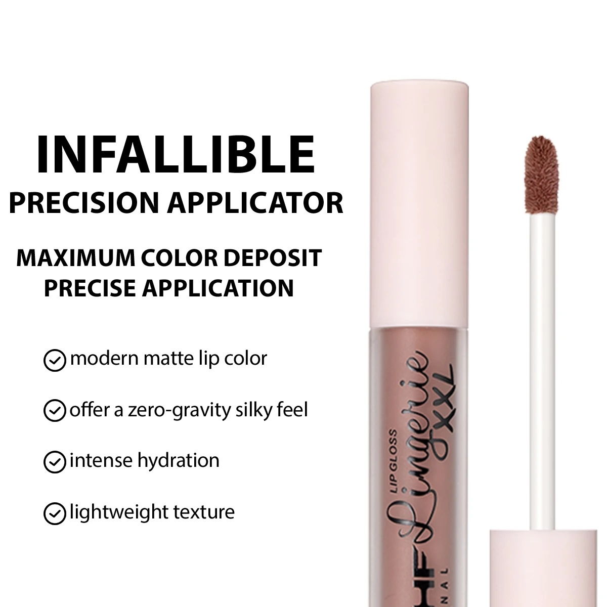 Velvet matte lip gloss, waterproof, easy to color, lightweight texture, natural makeup effect