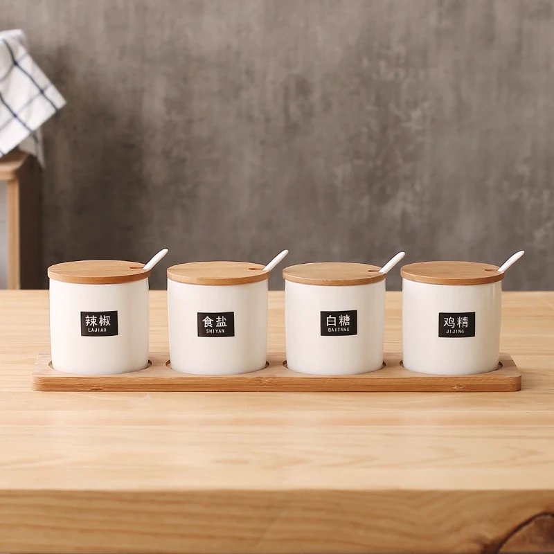 

Набор стеклянных баночек для специй в японском стиле: креативные контейнеры для хранения на кухне, набор для перца чили и соли