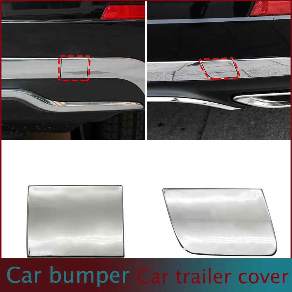 

For Mercedes X166 Car Rear Bumper Tow Hook Cover Cap Accessory Replacement Silver For Benz GL GLS Class GL350 GL400 GLS450