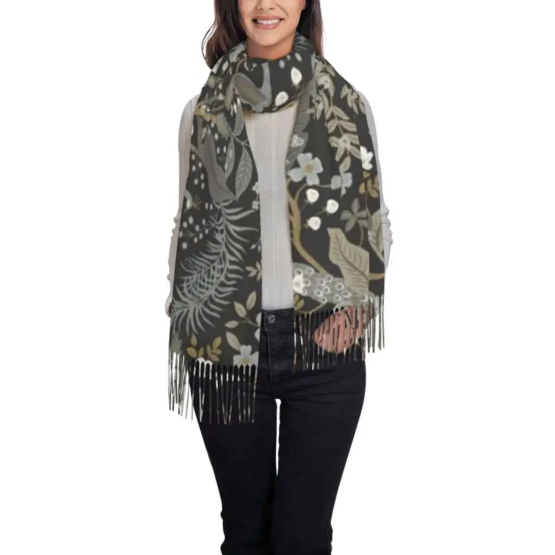 Peacock flower leaves new model Scarf Cashmere Woman Wool Ladies Scarf Warm Scarf Women's Winter Scarves Autumn