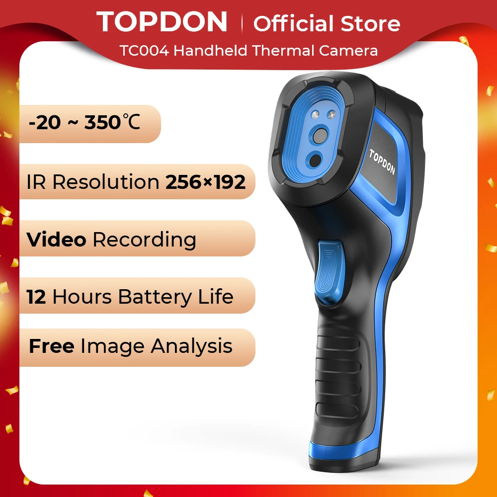 

TOPDON TC004 High Resolution Accuracy 256*192 Handheld Infrared Thermal Scanner Imaging Camera Imager PC Image Analysis