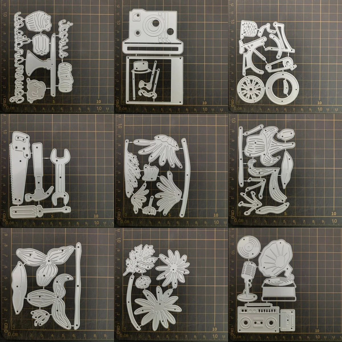 

9 видов металлических вырубных форм для цветов Instax, трафареты для скрапбукинга, декоративного тиснения, рукоделия, шаблоны для вырезания