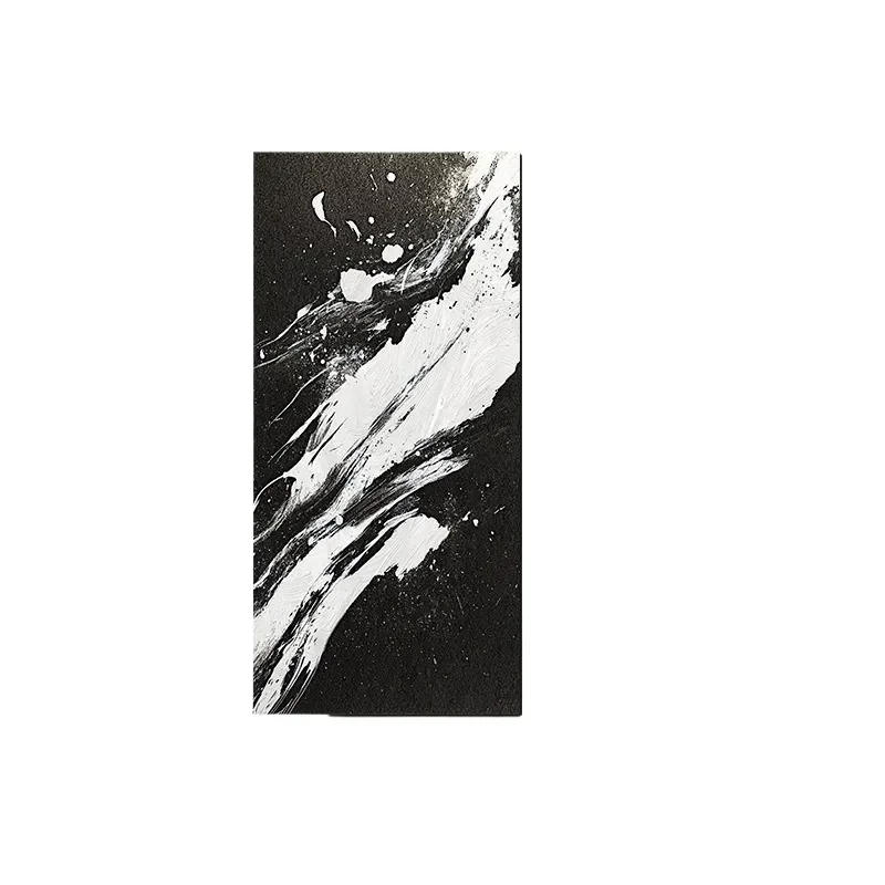 Modern Simple Black and White Abstract Entrance Decorative Painting for Corridor Aisle High End Texture Wall Art for Entry