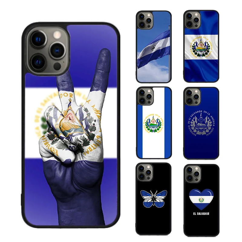 El Salvador Flag Phone Case cover For iPhone SE2020 15 16 14 13 Pro Max Coque 12 11 Pro Max For Apple 8 PLUS 7 6S fundas