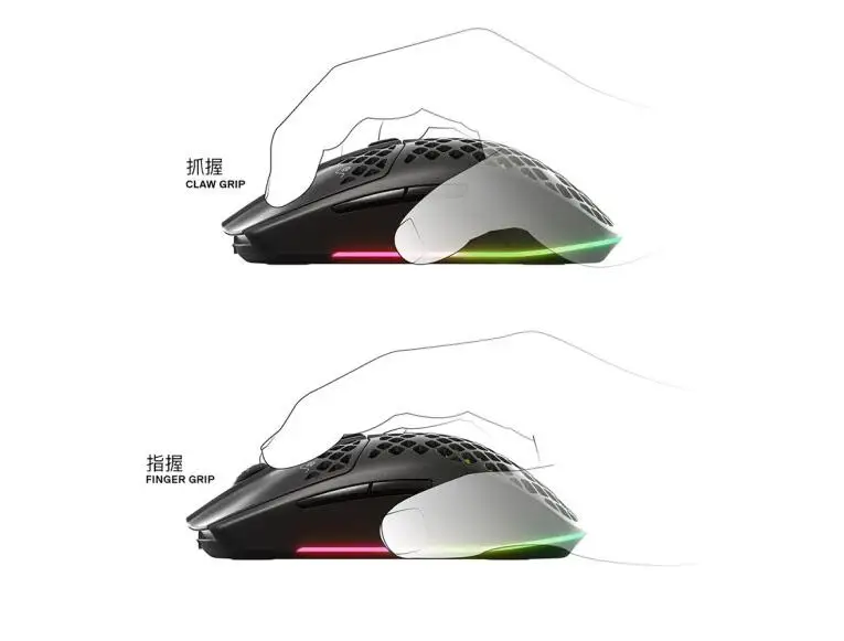 Imagem -05 - Steelseries-mouse sem Fio Aerox 2.4g Bluetooth Recarregável Usb-c 68g Cor Transparente Lavável Novo na Caixa