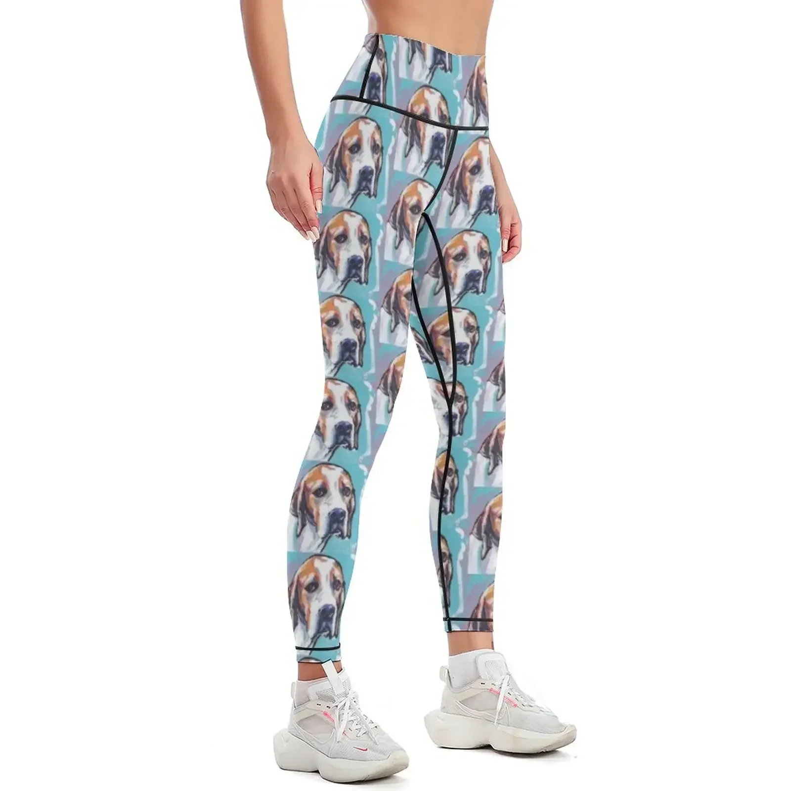 English Pointer Dog Bright colorful pop dog art Leggings sports for push up for girls workout clothes for Womens Leggings